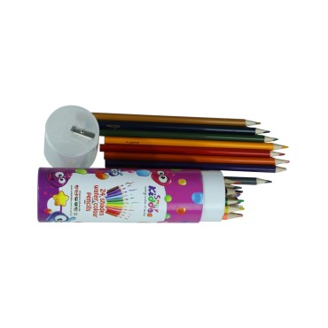 Smily Kiddos Color Pencil Set With Sharpener Multicolor - 24 Pieces